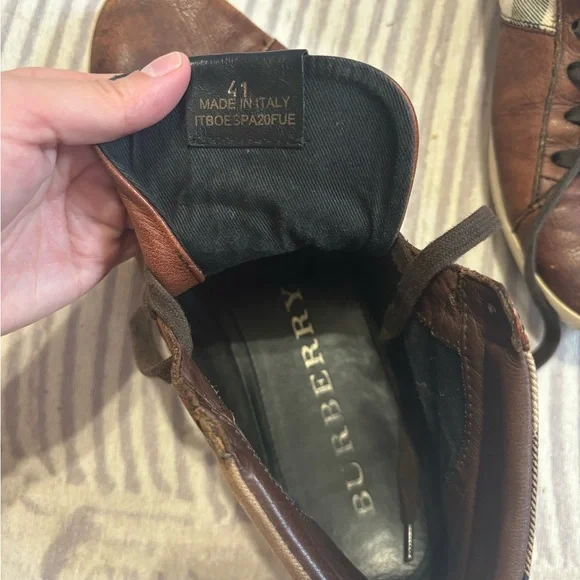 Burberry Mens High Top Sneaker - Picture 9 of 13